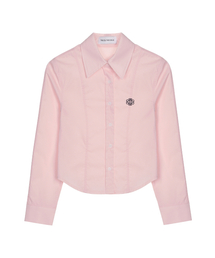 MINIMAL PINTUCK WRINKLE FREE SHIRT_PINK
