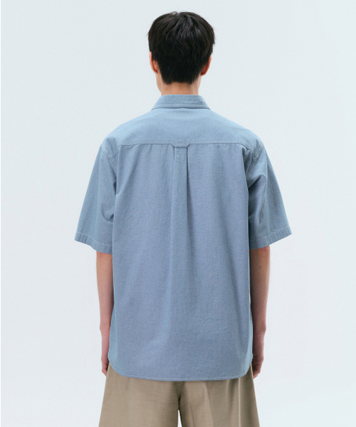 MUSINSA STANDARD（ムシンサスタンダード）の「シャンブレー半袖ワークシャツ[ライトブルー]（シャツ/ブラウス・メンズ・その他・MEDIUM/LARGE/X-LARGE/XX-LARGE）」の3枚目の写真