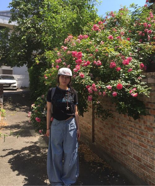 AAKAM(アーカム)の「Stamp Printed Ringer Top (Black)(Tシャツ/カットソー・レディース・その他・1/2)」の12枚目の写真