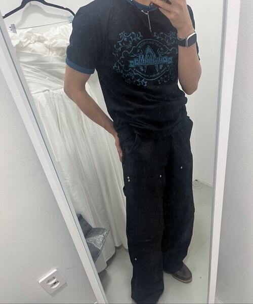 AAKAM(アーカム)の「Stamp Printed Ringer Top (Black)(Tシャツ/カットソー・レディース・その他・1/2)」の14枚目の写真