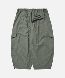 NYLON CARGO BALLOON PANTS _ OLIVE