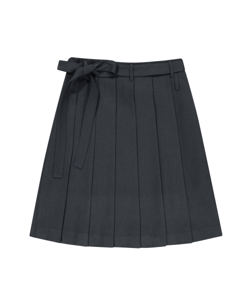 IUGAMAKARAS(イウガマカラス)の「Belted Bag Pleats Midi Skirt (Dark Gray)(スカート・レディース・その他・2/1)」の11枚目の写真