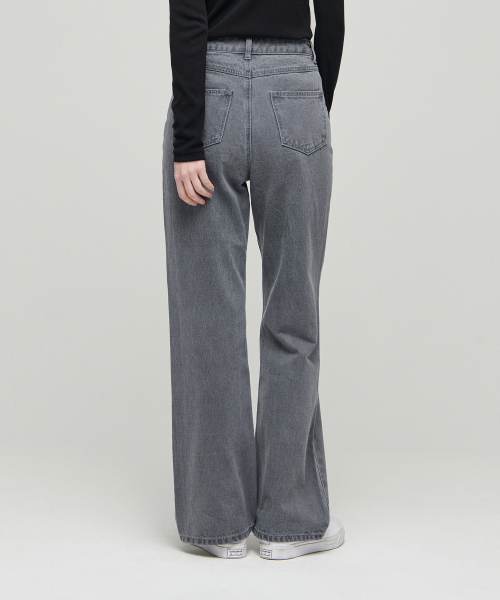 MUSINSA STANDARD WOMAN（ムシンサスタンダードウーマン）の「ウィメンズスラッシュルーズストレートデニムパンツ[グレー]（デニムパンツ・レディース・その他・30/24/25/26/27/28/29）」の3枚目の写真