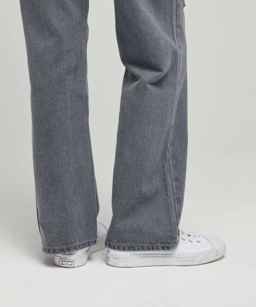 MUSINSA STANDARD WOMAN（ムシンサスタンダードウーマン）の「ウィメンズスラッシュルーズストレートデニムパンツ[グレー]（デニムパンツ・レディース・その他・30/24/25/26/27/28/29）」の8枚目の写真