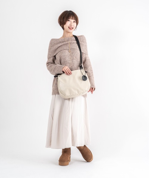 Jack Gomme(ジャックゴム)の「【JACK GOMME】ショルダーバッグ メッセンジャー MAEL(ショルダーバッグ・レディース・ブラック/シルバー/モカ/アイボリー/オリーブ/インディゴブルー/ワインレッド・FREE)」の17枚目の写真