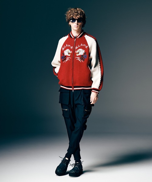 glamb（グラム）の「White Tiger Knit Ska Jumper / ホワイトタイガーニットスカジャンパー（スカジャン・メンズ・レッド/ブラック/ブルー・S/M/L）」の18枚目の写真