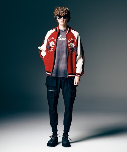 glamb（グラム）の「White Tiger Knit Ska Jumper / ホワイトタイガーニットスカジャンパー（スカジャン・メンズ・レッド/ブラック/ブルー・S/M/L）」の19枚目の写真