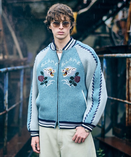 glamb（グラム）の「White Tiger Knit Ska Jumper / ホワイトタイガーニットスカジャンパー（スカジャン・メンズ・レッド/ブラック/ブルー・S/M/L）」の21枚目の写真