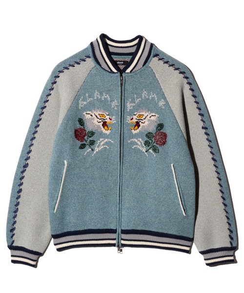 glamb（グラム）の「White Tiger Knit Ska Jumper / ホワイトタイガーニットスカジャンパー（スカジャン・メンズ・レッド/ブラック/ブルー・S/M/L）」の5枚目の写真