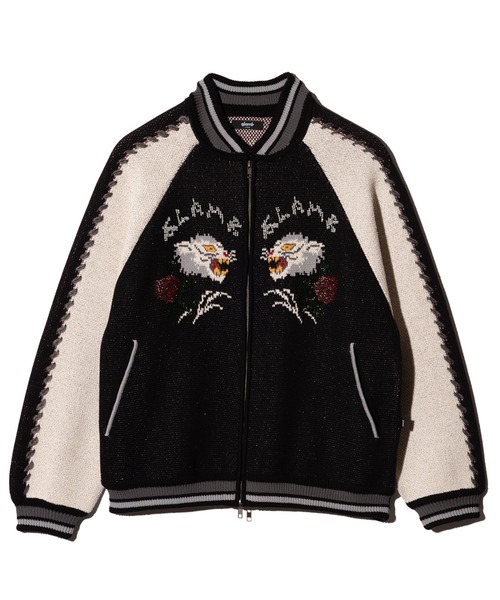 glamb（グラム）の「White Tiger Knit Ska Jumper / ホワイトタイガーニットスカジャンパー（スカジャン・メンズ・レッド/ブラック/ブルー・S/M/L）」の4枚目の写真