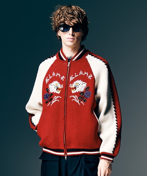 White Tiger Knit Ska Jumper / ホワイトタイガーニットスカジャンパー