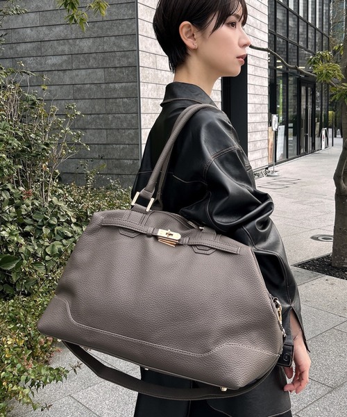 REAIMER【リエメ】2-way Boston bag REAIMER（リエメ） ボストンバッグ ベルト デザイン 2way ボストン