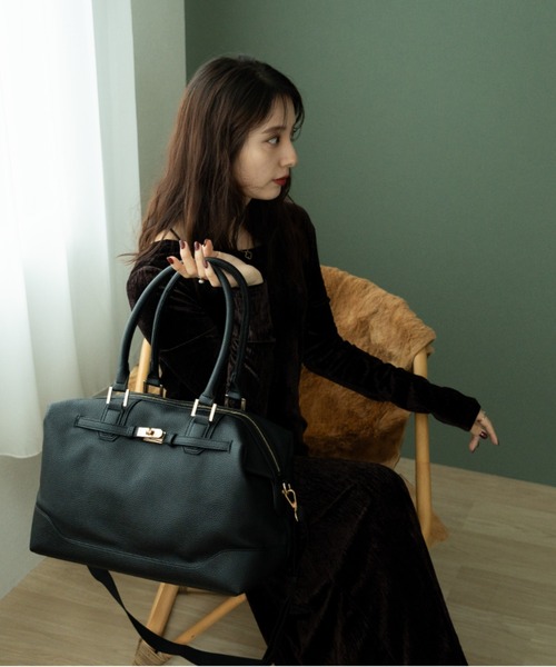 REAIMER【リエメ】2-way Boston bag セール】REAIMER（リエメ）ベルト デザイン 2way ボストン トート