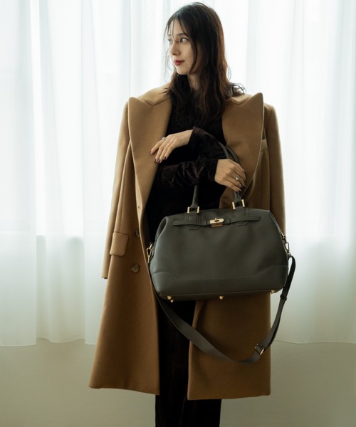 REAIMER【リエメ】2-way Boston bag セール】REAIMER（リエメ）ベルト デザイン 2way ボストン トート
