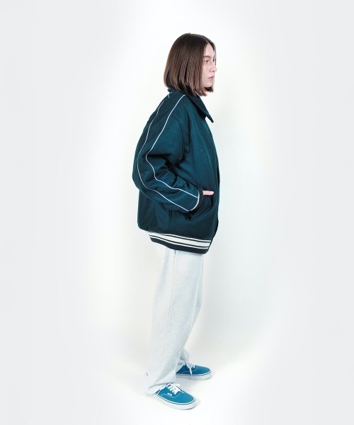 Kinetics（キネティクス）の「APPLEBUM Collared Melton Stadium Jacket（アップルバム カラード メルトン スタジアム ジャケット）（スタジャン・メンズ・ネイビー/グリーン・LARGE/MEDIUM/X-LARGE）」の12枚目の写真