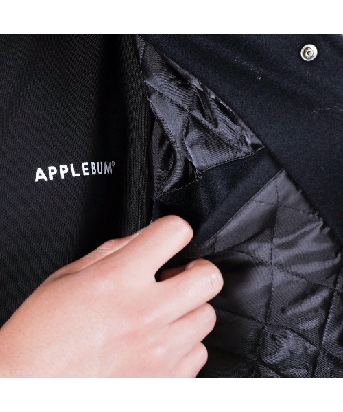 Kinetics（キネティクス）の「APPLEBUM Collared Melton Stadium Jacket（アップルバム カラード メルトン スタジアム ジャケット）（スタジャン・メンズ・ネイビー/グリーン・LARGE/MEDIUM/X-LARGE）」の5枚目の写真