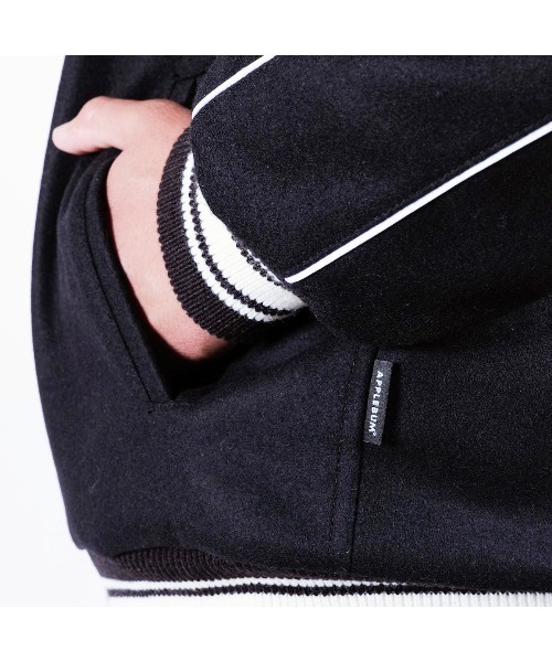 Kinetics（キネティクス）の「APPLEBUM Collared Melton Stadium Jacket（アップルバム カラード メルトン スタジアム ジャケット）（スタジャン・メンズ・ネイビー/グリーン・LARGE/MEDIUM/X-LARGE）」の7枚目の写真
