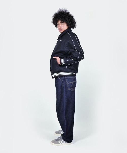 Kinetics（キネティクス）の「APPLEBUM Collared Melton Stadium Jacket（アップルバム カラード メルトン スタジアム ジャケット）（スタジャン・メンズ・ネイビー/グリーン・LARGE/MEDIUM/X-LARGE）」の10枚目の写真