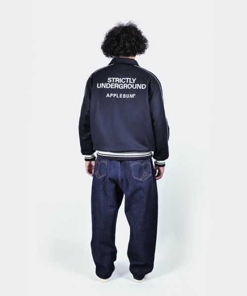 Kinetics（キネティクス）の「APPLEBUM Collared Melton Stadium Jacket（アップルバム カラード メルトン スタジアム ジャケット）（スタジャン・メンズ・ネイビー/グリーン・LARGE/MEDIUM/X-LARGE）」の3枚目の写真