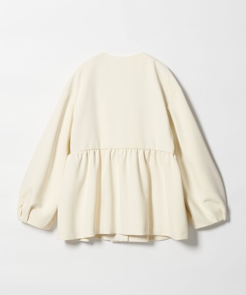 UNITED ARROWS（ユナイテッドアローズ）の「SPONGY フリル ペプラム ジャケット（ノーカラージャケット・レディース・オフホワイト/ブラック/ネイビー・38/36）」の20枚目の写真