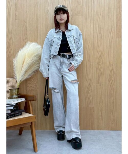 EVRIS（エヴリス）の「アイレットクロップドロンＴ（Tシャツ/カットソー・レディース・ホワイト/ブラック/その他1・FREE）」の17枚目の写真