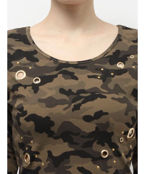 EVRIS(エヴリス)の「アイレットクロップドロンT 春服(Tシャツ/カットソー・レディース・ホワイト/ブラック/その他1・FREE)」の6枚目の写真