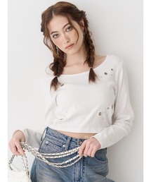 EVRIS | アイレットクロップドロンT(Tシャツ/カットソー)