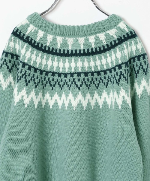 GLOBAL WORK（グローバルワーク）の「2wayノルディックニット/T/603720（カーディガン/ボレロ・キッズ・ホワイト/ライトグリーン/ベージュ/ライトブルー・100cm/120cm/110cm）」の22枚目の写真