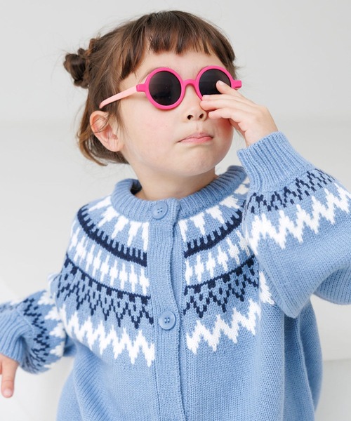 GLOBAL WORK（グローバルワーク）の「2wayノルディックニット/T/603720（カーディガン/ボレロ・キッズ・ホワイト/ライトグリーン/ベージュ/ライトブルー・100cm/120cm/110cm）」の5枚目の写真