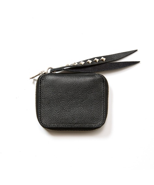 PLANE LEATHER ZIP MULTI WALLET ＜STUDS CHARM＞（財布）｜CALEE