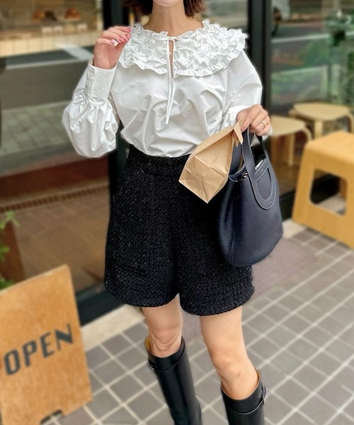 ST.ROONEY(セントルーニー)の「ツイードショートパンツ【低身長・小柄女性向け】(その他パンツ・レディース・ブラック・XS)」の5枚目の写真