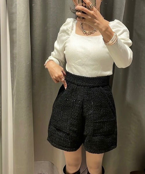 ST.ROONEY(セントルーニー)の「ツイードショートパンツ【低身長・小柄女性向け】(その他パンツ・レディース・ブラック・XS)」の17枚目の写真
