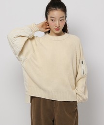 niko and... | MA-1ディテールニットプルオーバー(ニット/セーター)