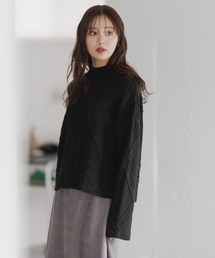 Andemiu | アーガイルガラハイネックニット617714(ニット/セーター)