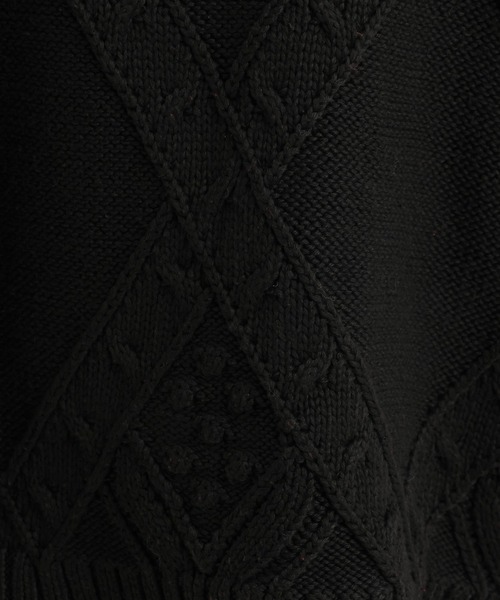 Andemiu（アンデミュウ）の「アーガイルガラハイネックニット617714（ニット/セーター・レディース・ブラック/オフホワイト/モカ・FREE）」の19枚目の写真