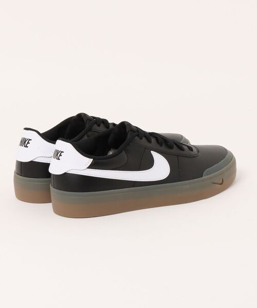 NIKE（ナイキ）の「NIKE ナイキ COURT SHOT メンズスニーカー 薄底 ロープロファイルシューズ(コートショット) FQ8146-003 ブラック/ホワイト/ガムライトブラウン（スニーカー・メンズ・ブラック×ホワイト・25.5cm/26.0cm/26.5cm/27.0cm/27.5cm/28.0cm/29.0cm/30.0cm）」の2枚目の写真