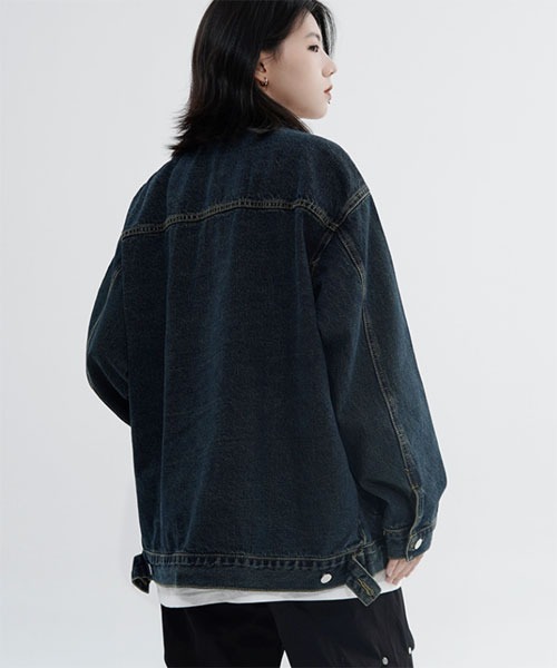 urge:(アージコロン )の「【URGE:】デニムジャケット(テーラードジャケット・レディース・ライトブルー/ネイビー・SMALL/MEDIUM/LARGE/X-LARGE)」の8枚目の写真