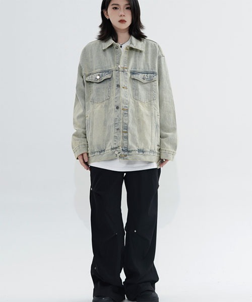 urge:(アージコロン )の「【URGE:】デニムジャケット(テーラードジャケット・レディース・ライトブルー/ネイビー・SMALL/MEDIUM/LARGE/X-LARGE)」の5枚目の写真