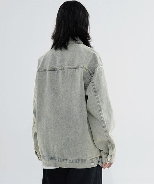 urge:(アージコロン )の「【URGE:】デニムジャケット(テーラードジャケット・レディース・ライトブルー/ネイビー・SMALL/MEDIUM/LARGE/X-LARGE)」の6枚目の写真