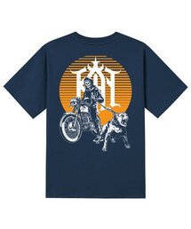 KTN0156 カンカスタムバイク 半袖Tシャツ - ネイビー