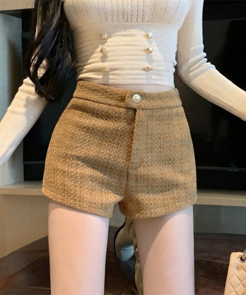 REMUR（レミュール）の「ツイードショートパンツ（その他パンツ・レディース・アイボリー/ブラック/レッド/ベージュ・S/M/L）」の4枚目の写真