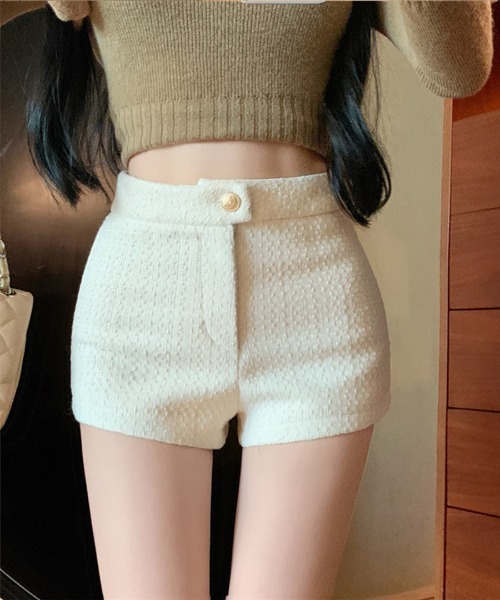 REMUR（レミュール）の「ツイードショートパンツ（その他パンツ・レディース・アイボリー/ブラック/レッド/ベージュ・S/M/L）」の5枚目の写真