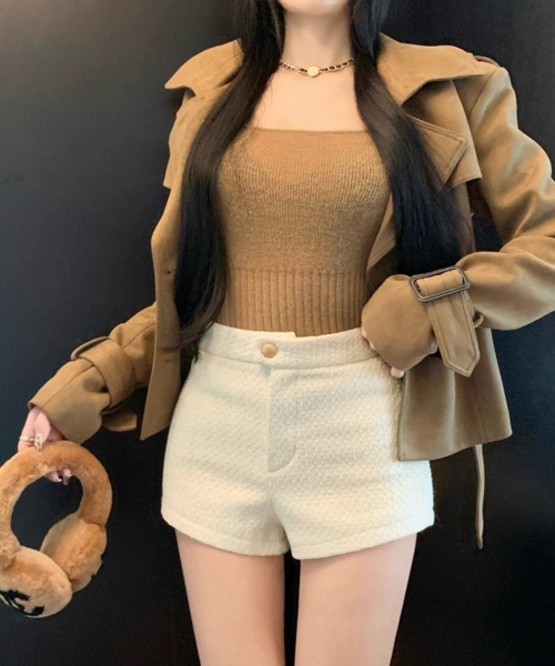 REMUR（レミュール）の「ツイードショートパンツ（その他パンツ・レディース・アイボリー/ブラック/レッド/ベージュ・S/M/L）」の10枚目の写真