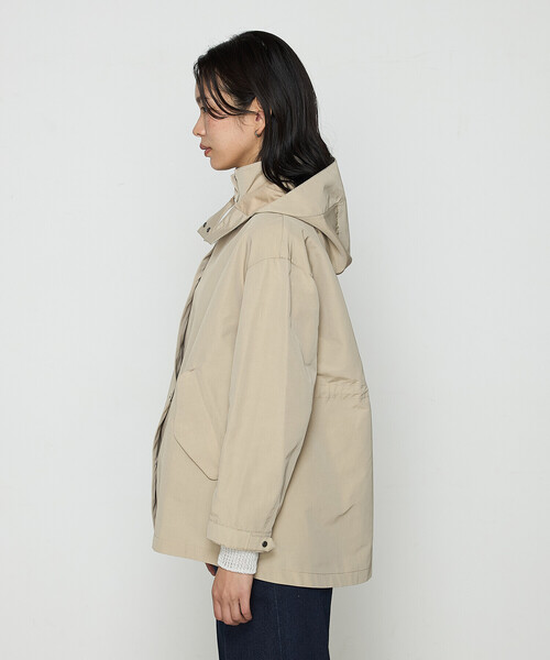 K.T KIYOKO TAKASE（キヨコタカセ）の「〔 TALLサイズ 〕 【2WAY】コットンナイロングログラン アノラックブルゾン（ブルゾン・レディース・ホワイト/ベージュ・15号/13号）」の13枚目の写真