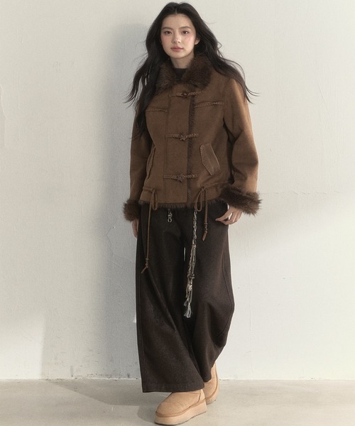 フェイクスエードジャケット SP25a033【SunsetPark】【2025AW