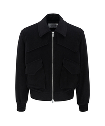 ANGORA WOOL BLOUSON JACKET (BLACK)
