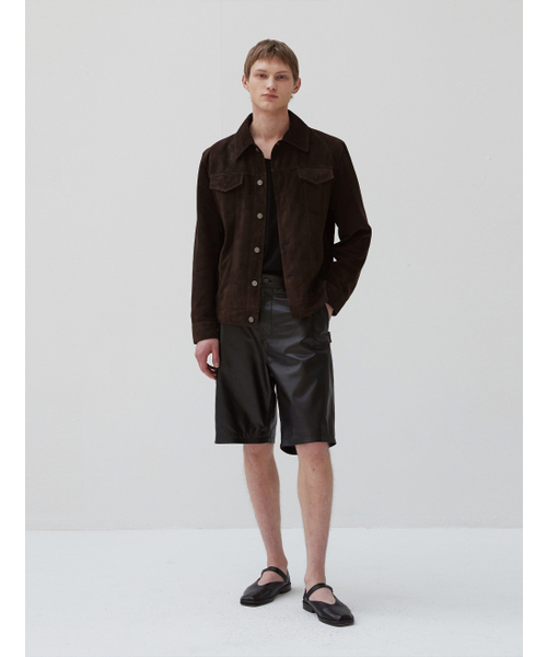 VERDEMAR（ベルデマール）の「Italian suede Trucker JK_Deep Brown（ライダースジャケット・メンズ・その他・FREE）」の2枚目の写真