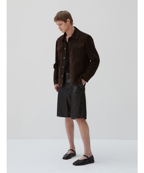 VERDEMAR（ベルデマール）の「Italian suede Trucker JK_Deep Brown（ライダースジャケット・メンズ・その他・FREE）」の3枚目の写真