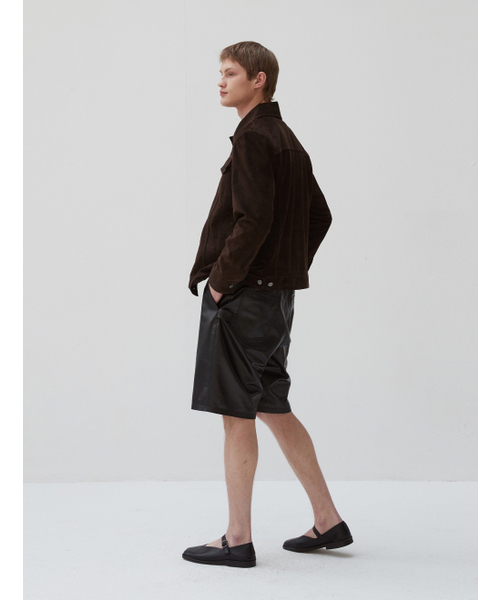 VERDEMAR（ベルデマール）の「Italian suede Trucker JK_Deep Brown（ライダースジャケット・メンズ・その他・FREE）」の4枚目の写真