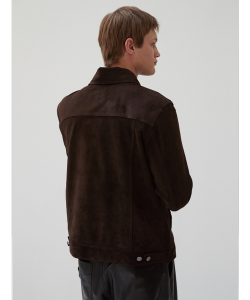 VERDEMAR（ベルデマール）の「Italian suede Trucker JK_Deep Brown（ライダースジャケット・メンズ・その他・FREE）」の6枚目の写真